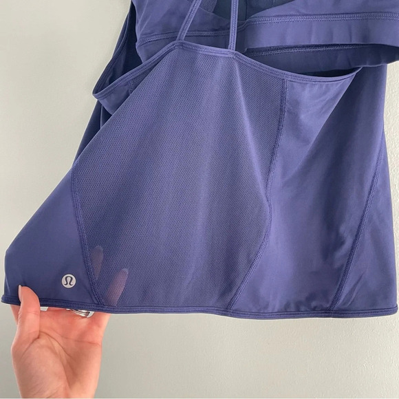 Lululemon Mesh Detail Tank Top Navy 6 - Picture 7 of 9
